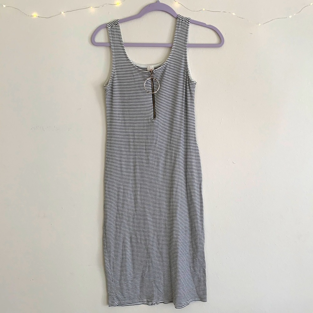 Stripped midi dress